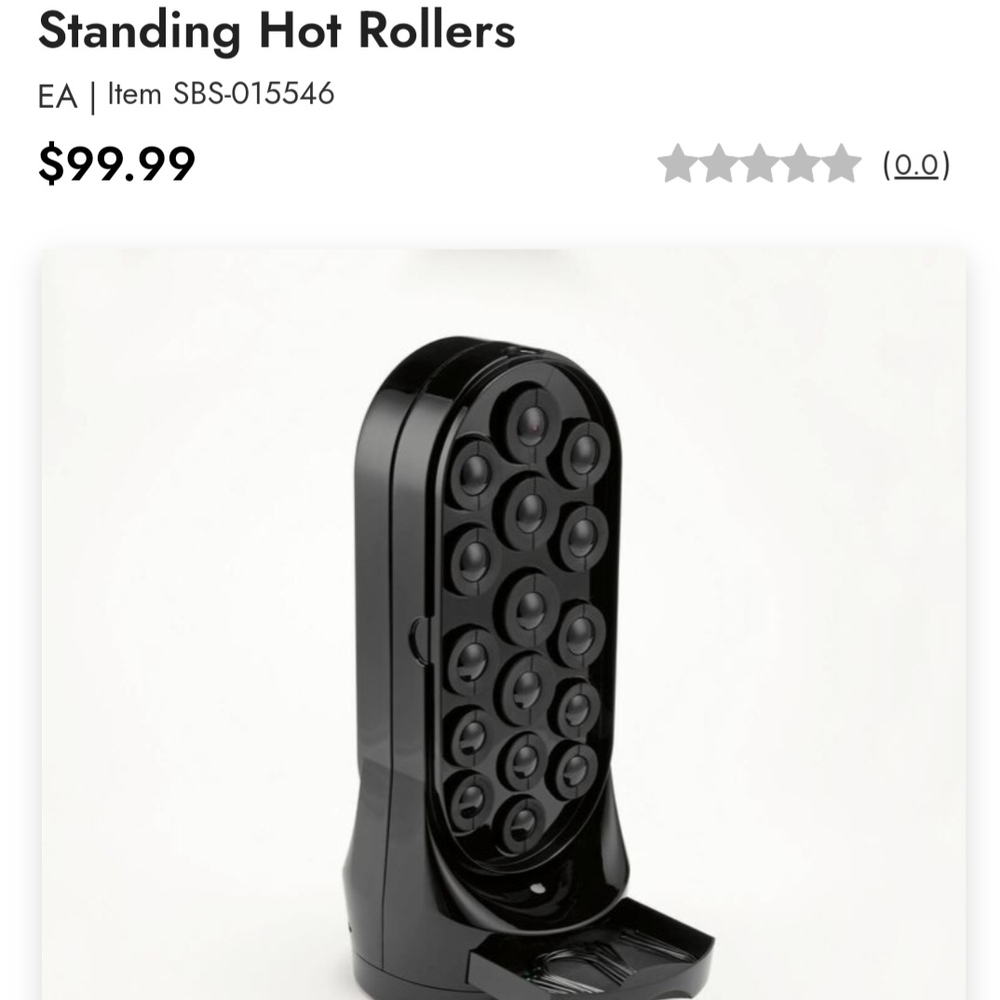 Black Standing Hot Rollers